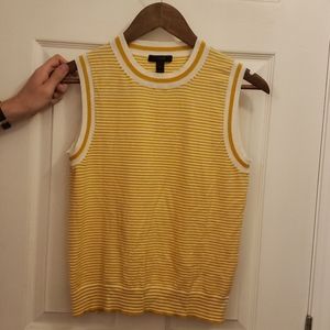J.Crew Yellow Striped Tank Top Vest